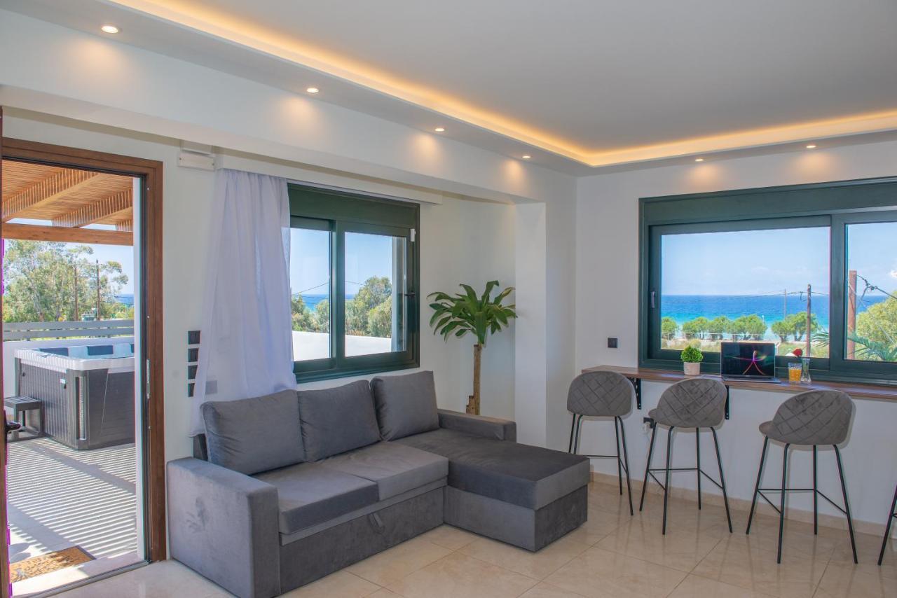 Odyssea Top View & Hot Jacuzzi Front Beach Kremastí 外观 照片