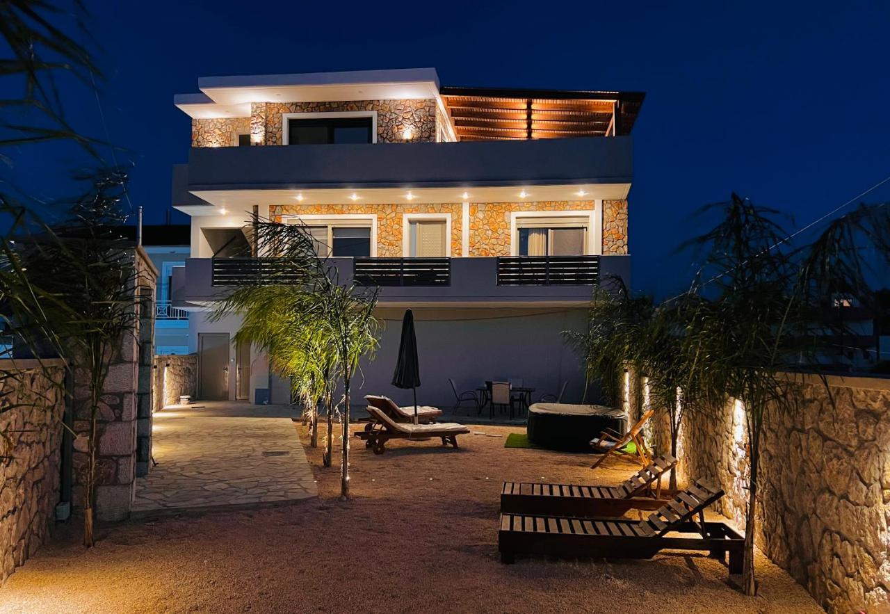 Odyssea Top View & Hot Jacuzzi Front Beach Kremastí 外观 照片